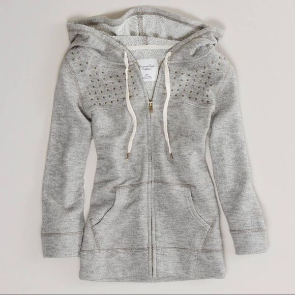 🚨 3 for $25 - AMERICAN Eagle Quarter Sleeve Zip Up Sweater - Picture 2 of 6